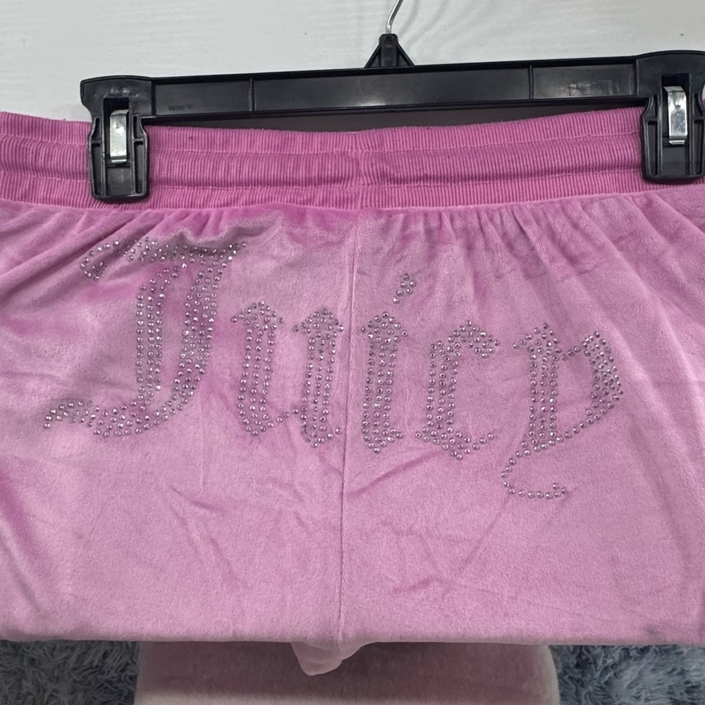Juicy Couture Pink Velour Track Pants